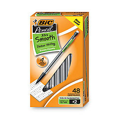 BIC Xtra Smooth Mechanical Pencil Value Pack, 0.7 mm, HB (#2.5), Black Lead, Clear Barrel, 40/Pack (MP48BK)