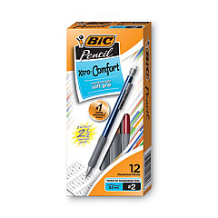 BIC Xtra-Comfort Mechanical Pencil, 0.5 mm, HB (#2.5), Black Lead, Assorted Barrel Colors, Dozen (MPFG11)