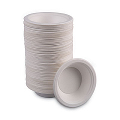 Boardwalk Bagasse Dinnerware, Bowl, 12 oz, White, 1,000/Carton (BWKBOWLWF12)