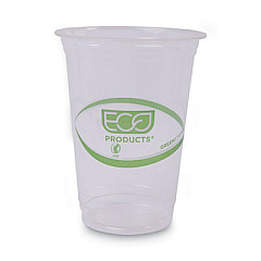 Eco-Products GreenStripe Renewable and Compostable Cold Cups Convenience Pack, 16 oz, Clear, 50/Pack, 10 Packs/Carton (EPCC16GSPKCT)