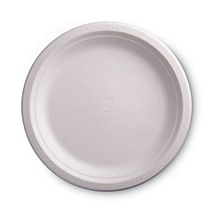 Eco-Products Renewable and Compostable Sugarcane Plates Convenience Pack, 9" dia, Natural White, 50/Pack, 10 Packs/Carton (EPP013PKCT)