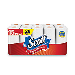 Scott Choose-A-Sheet Mega Kitchen Roll Paper Towels, 1-Ply, 7.31 x 11, White, 102/Roll, 30 Rolls Carton (36371)