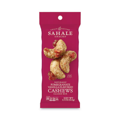 Sahale Snacks Glazed Mixes, Cashew Pom Vanilla, 1.5 oz, 18/Carton (900021)
