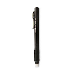 Pentel Clic Eraser Grip Eraser, For Pencil Marks, White Eraser, Black Barrel (ZE22A)