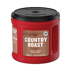Folgers Country Roast Coffee, Country Roast, 25.1 oz Canister, 6/Carton (20672)