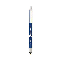 BIC PrevaGuard Ballpoint/Stylus Pen, Retractable, Medium 1 mm, Blue Ink/Blue Barrel, Dozen (CSSA11BE)