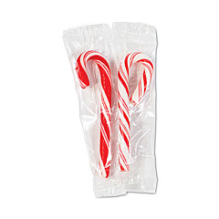 Spangler Mini Peppermint Candy Canes, 500-Piece, 5 lb Bulk Bag (21100016)
