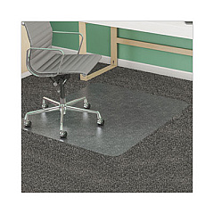 deflecto SuperMat Frequent Use Chair Mat, Med Pile Carpet, Flat, 45 x 53, Rectangular, Clear (CM14242)