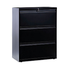 Alera Lateral File, 3 Legal/Letter/A4/A5-Size File Drawers, Black, 30" x 18" x 39.5" (ALELF3041BL)