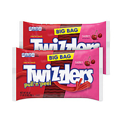 Twizzlers Pull 'N Peel Cherry Candy, 28 oz Bag, 2/Pack (24600042)