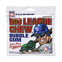 Big League Chew Original Bubble Gum, 2.12 oz Pouch,12/Pack (20900111)