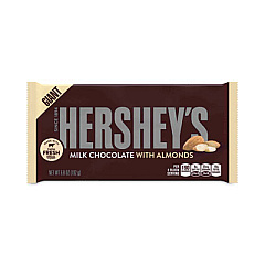 Hershey's Milk Chocolate with Almonds Bar, 6.8 oz Bar, 3 Bars/Box (24600357)