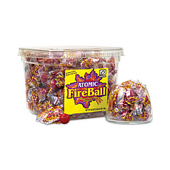 Atomic FireBall Hard Candy, Cinnamon, 150-Piece Tub (20900117)