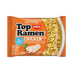 Nissin Top Ramen, Chicken, 3 oz Pack, 48 Packs/Box (22000738)