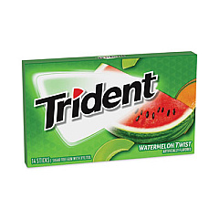 Trident Sugar-Free Gum, Watermelon Twist, 14 Pieces/Pack, 12 Packs/Box (20902518)