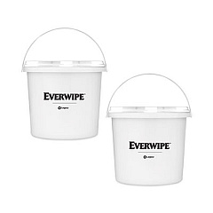 Everwipe High Volume Wet Wipe Centerpull Resealable Bucket , 12 x 12 x 12, White, 2/Carton (10BKT2)