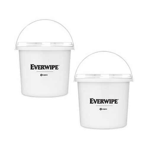 Everwipe High Volume Wet Wipe Centerpull Resealable Bucket , 12 x 12 x 12, White, 2/Carton (10BKT2)