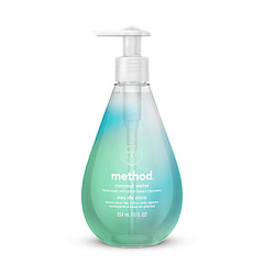 Method Gel Hand Wash, Coconut Waters, 12 oz Pump Bottle, 6/Carton (01853CT)