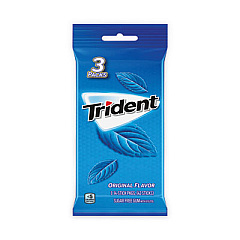 Trident Gum, Original Mint, 14 Sticks/Packet, 3 Packets/Pack, 3 Packs (30400049)