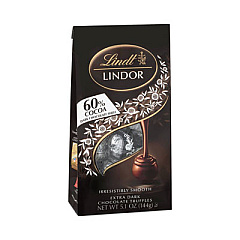 Lindt Lindor Extra Dark Chocolate Truffles, 5.1 oz Bag, 3 Count (30101028)