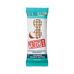 Perfect Bar Refrigerated Protein Bar, Coconut Peanut Butter, 2.5 oz Bar, 16 Count (30700272)