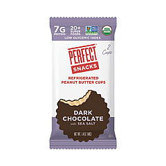 Perfect Snacks Refrigerated Peanut Butter Cups, Dark Chocolate with Sea Salt, 1.4 oz 2-Cup Pack, 16 Count (30700273)