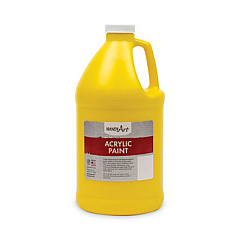 Handy Art Acrylic Paint, Yellow, 64 oz Bottle (102010)