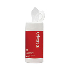 Universal Dry Erase Cleaning Wet Wipes, 5 x 10, 50/Pack (UNV43660)