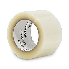 Universal Clear Packaging Tape, 3" Core, 72 mm x 100 m, Clear, 24/Carton (UNV934419)
