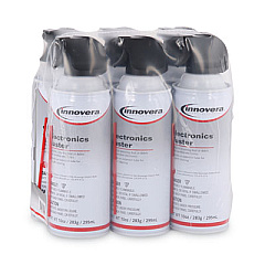 Innovera Compressed Air Duster Cleaner, 10 Oz Can, 6/pack
