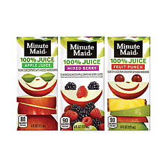 Minute Maid 100% Juice Box Variety Pack, 6 oz Pouch, 40/Carton (22000812)
