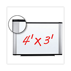 3M Melamine Dry Erase Board, 48 x 36, Aluminum Frame (M4836A)