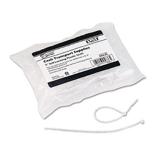 SecurIT 5" Self-locking Plastic Seals, 250 Seals/Pack, Clear (94190008)