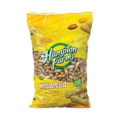 Hampton Farms Unsalted Roasted Peanuts, 5 lb Bag (22000929)