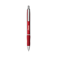Sharpie S-Gel S-Gel Premium Metal Barrel Gel Pen, Retractable, Medium 0.7 mm, Black Ink, Red Barrel, 4/Pack (2154604)