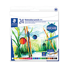 Staedtler Watercolor Pencils, 2.9 mm, Assorted Lead/Barrel Colors, 24/Pack (14610CC24)