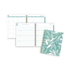 Cambridge Bali Weekly/Monthly Planner, Bali Leaf Artwork, 11 x 8.5, Green/White Cover, 12-Month (Jan to Dec): 2023 (1640901)