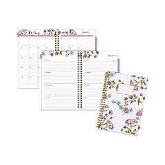 Cambridge Summer Garden Weekly/Monthly Planner, Summer Garden Artwork, 8.5 x 5, Blue/Green/Purple Cover, 12-Month (Jan to Dec): 2023 (1638200)