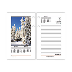 AT-A-GLANCE Photographic Desk Calendar Refill, Nature Photography, 3.5 x 6, White/Multicolor Sheets, 2023 (E41750)