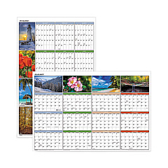 AT-A-GLANCE Vertical/Horizontal Erasable Wall Planner, Seasons in Bloom Photos, 24 x 36, White/Multicolor Sheets, 12-Month(Jan-Dec): 2023 (PA133)