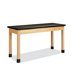 Diversified Woodcrafts Classroom Science Table, 60w x 24d x 36h, Black Epoxy Resin Top, Maple Base (P7606M36N)