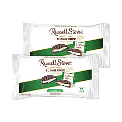 Russell Stover Sugar Free Chocolates, Mint Patties, 10 oz Pouch, 2/Bag (29200001)