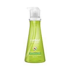 Method Dish Soap, Lime and Sea Salt, 18 oz Pump Bottle, 6/Carton (01240)
