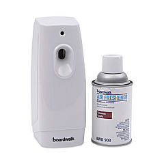 Boardwalk Air Freshener Dispenser Starter Kit, White, Cinnamon Sunset, 5.3 oz (BWK907)