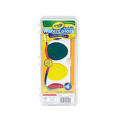 Crayola Jumbo Washable Watercolor Set, 4 Assorted Colors, Palette Tray (530500EA)