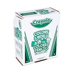 Crayola Colors of the World Colored Pencils Classpack Set, Assorted Lead/Barrel Colors, 240/Pack (682023)