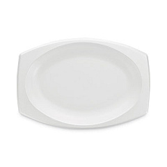 Dart Foam Dinnerware, Oval Platter, 6.75 x 9.8, White, 125/Pack, 4 Packs/Carton (9PRWCR)