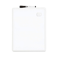 U Brands Magnetic Dry Erase Board with Plastic Frame, 14.66 x 11, White Surface and Frame (252U0106)