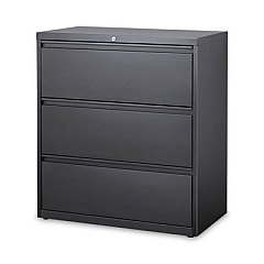 Hirsh Industries Lateral File Cabinet, 3 Letter/Legal/A4-Size File Drawers, Charcoal, 36 x 18.62 x 40.25 (16066)