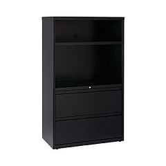 Hirsh Industries Combo File Cabinet, 5 Letter/Legal/A4-Size File Drawers, Black, 36 x 18.62 x 60 (16778)
